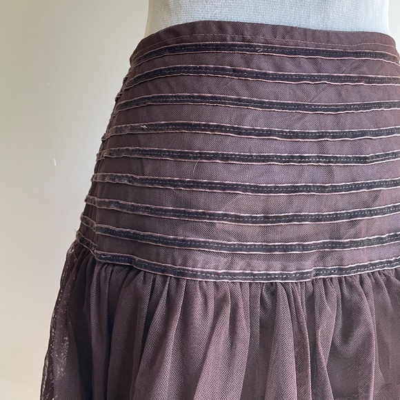 Tiered Tulle Knee Length Dressy Skirt - Picture 6 of 7